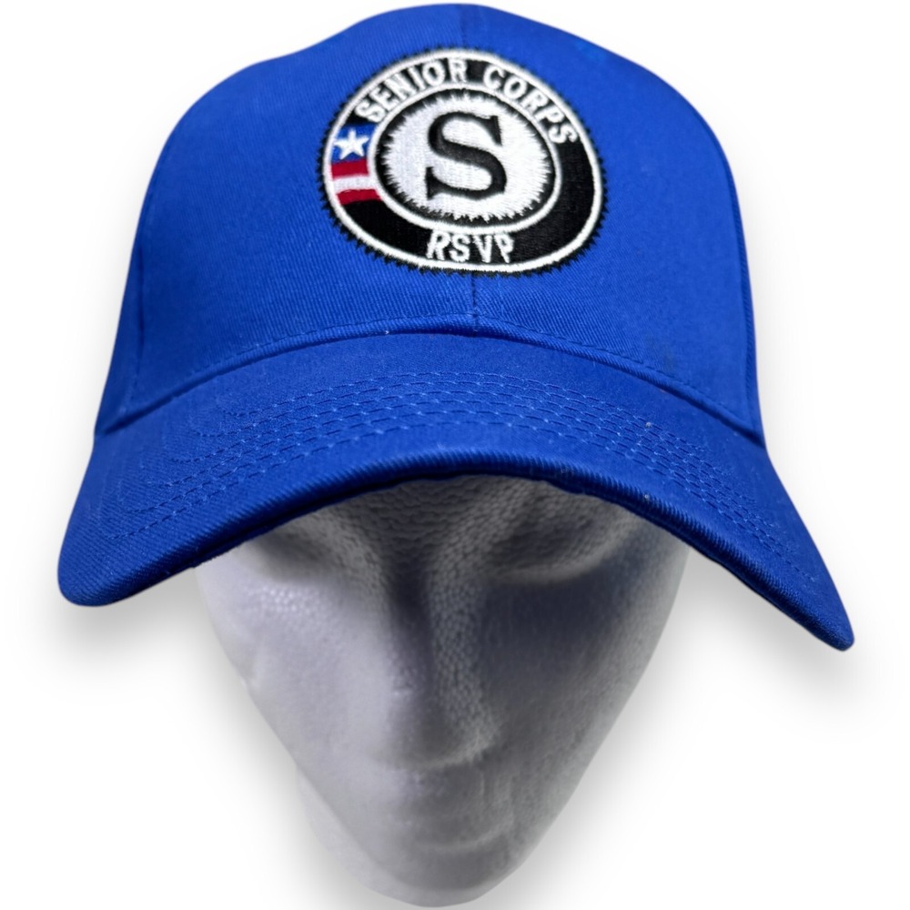 Senior Corps RSVP Hat Cap Mens Blue Embroidered MPC Adjustable Strapback